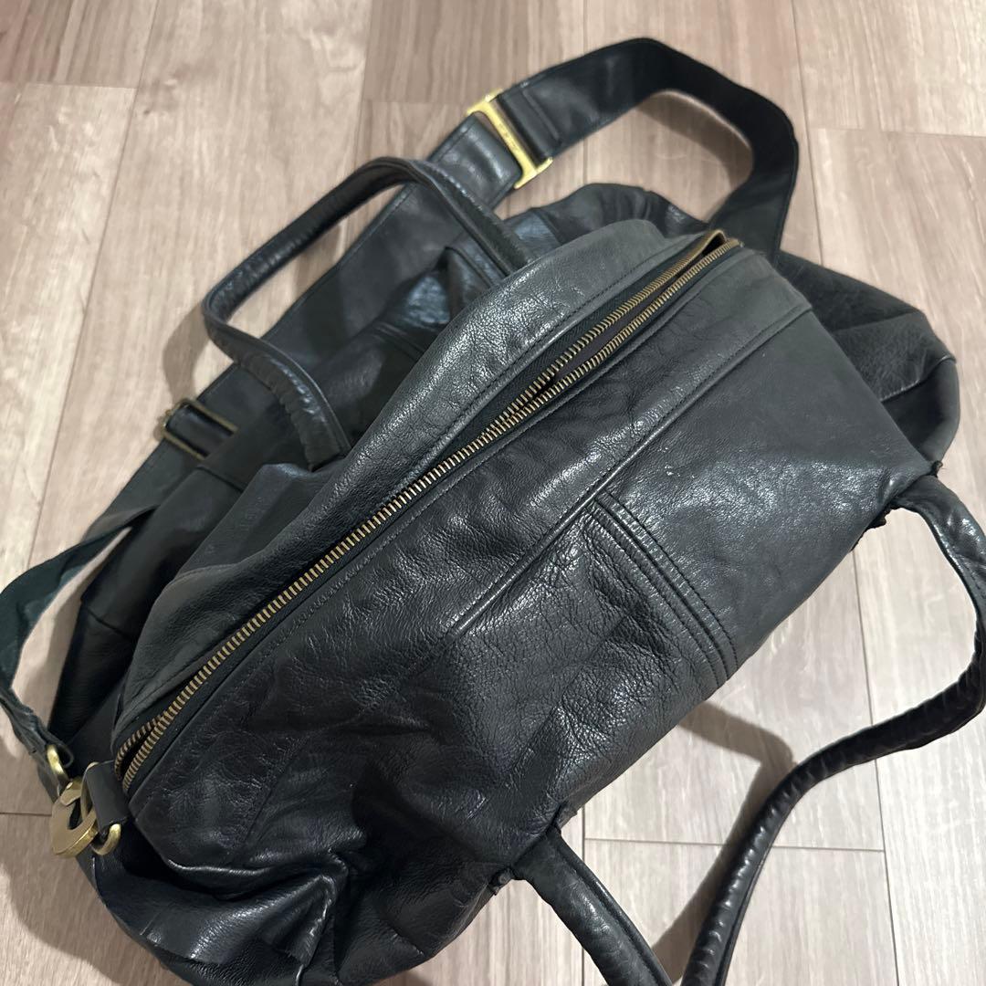 jas M.B. ボストンバッグ　黒　ショルダーつき