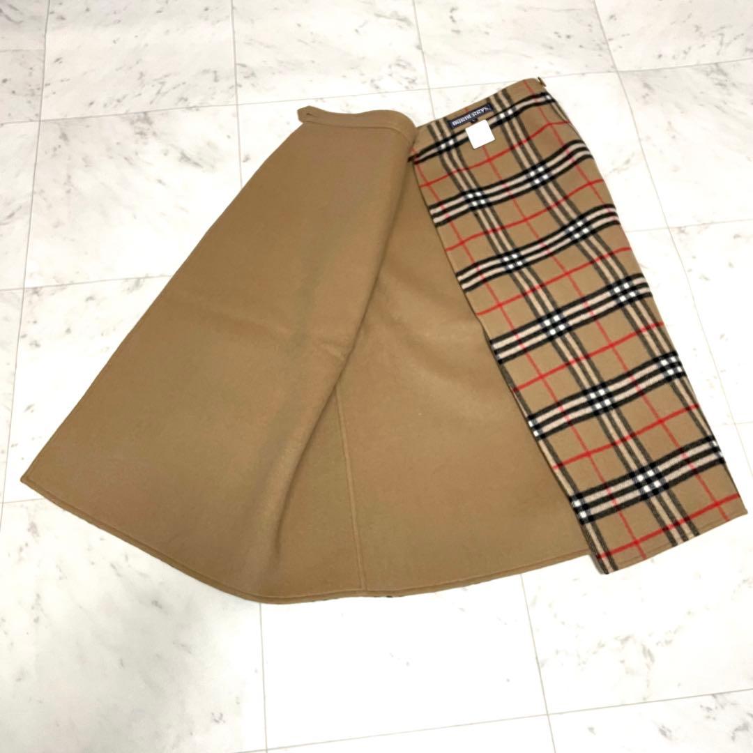 レア厚手ウール✨美品✨BURBERRYS ノバチェック 巻きロングスカート L