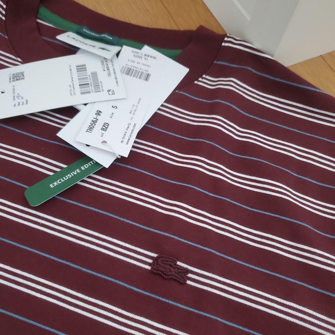 【タグ付き】LACOSTE　アダムエロペ　別注　マルチボーダーT　ラコステ