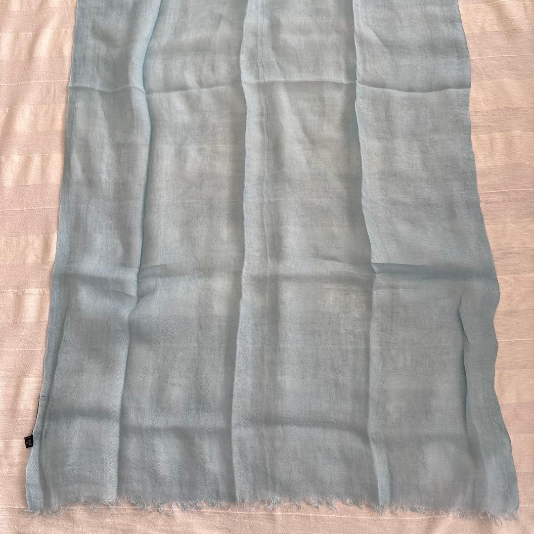 イタリア製　ETRO リネン　大判ストール　LINO FLAX エトロ　麻