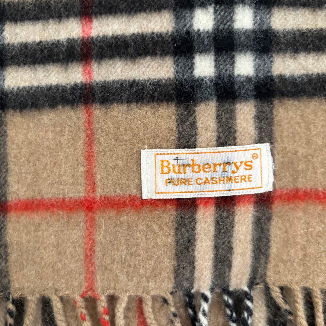 Burberry カシミア100% チェック柄マフラー　ノバチェック　ベージュ