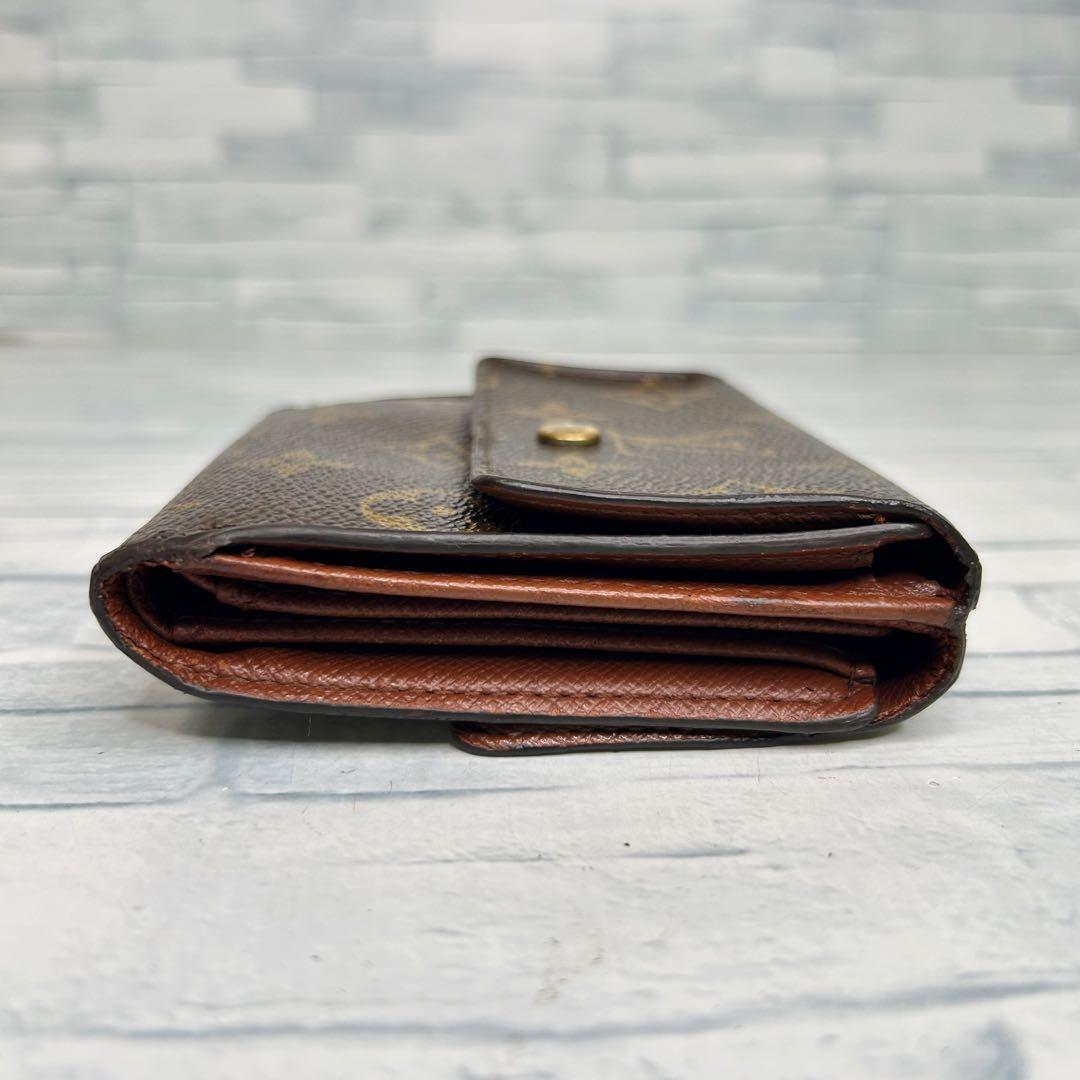 美品　45 ルイヴィトン 二つ折り財布　Wホック　モノグラム　nu4