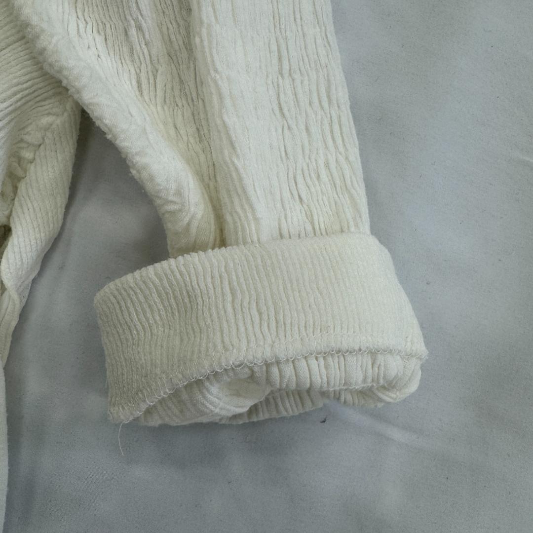 ISSEY MIYAKE イッセイミヤケ プリーツ切替 ボレロ カーディガン 白