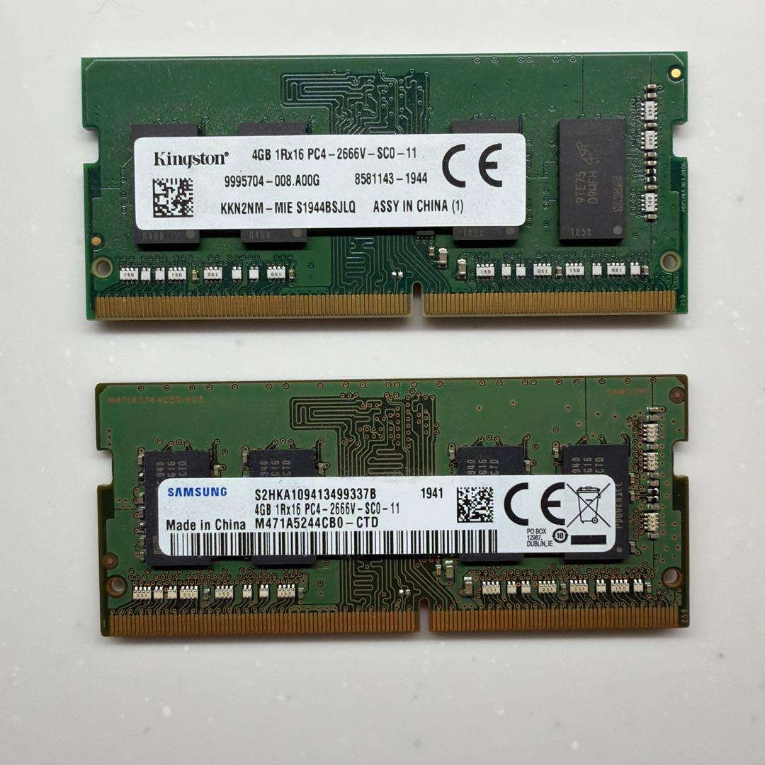 4GB DDR4 2666vメモリ6枚セット