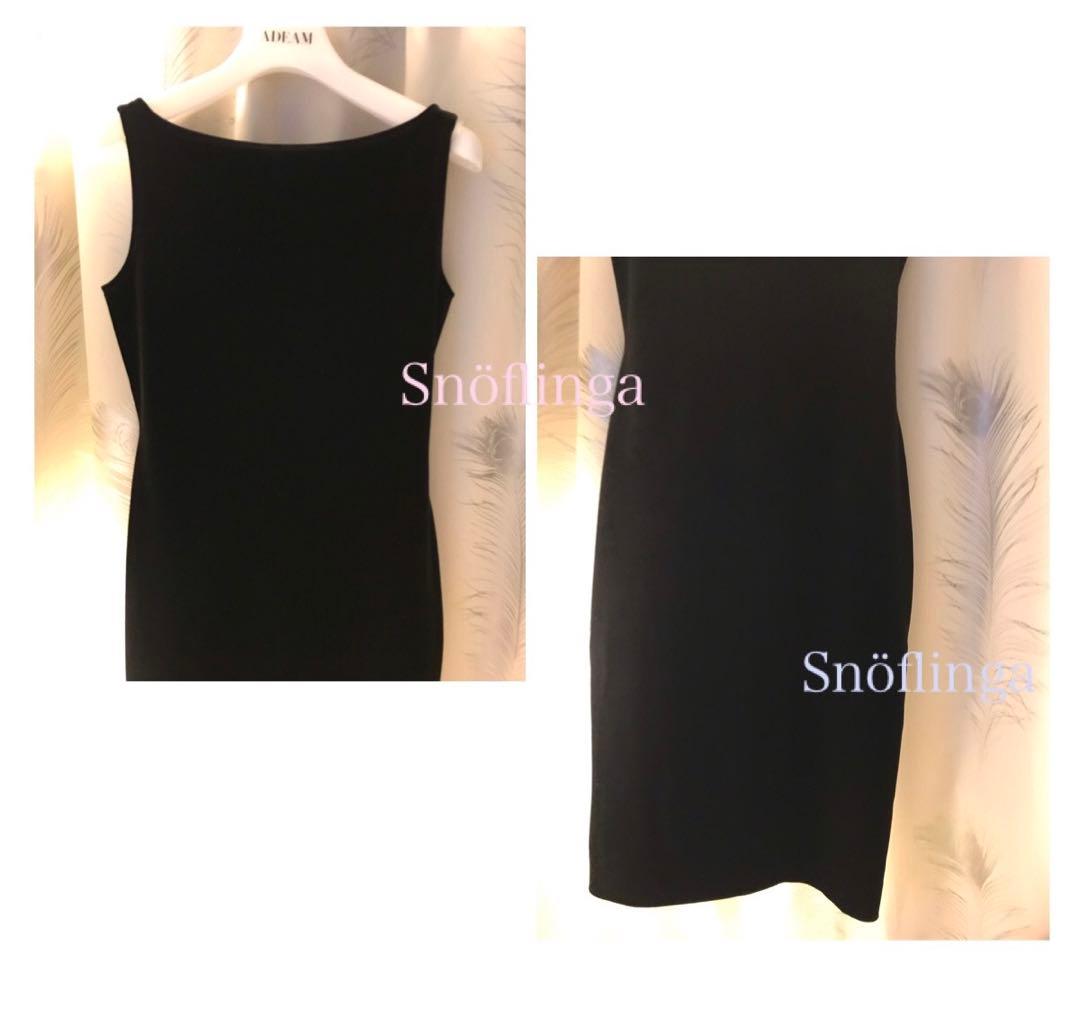 FOXEY velour ブラック　ドレス　ワンピース