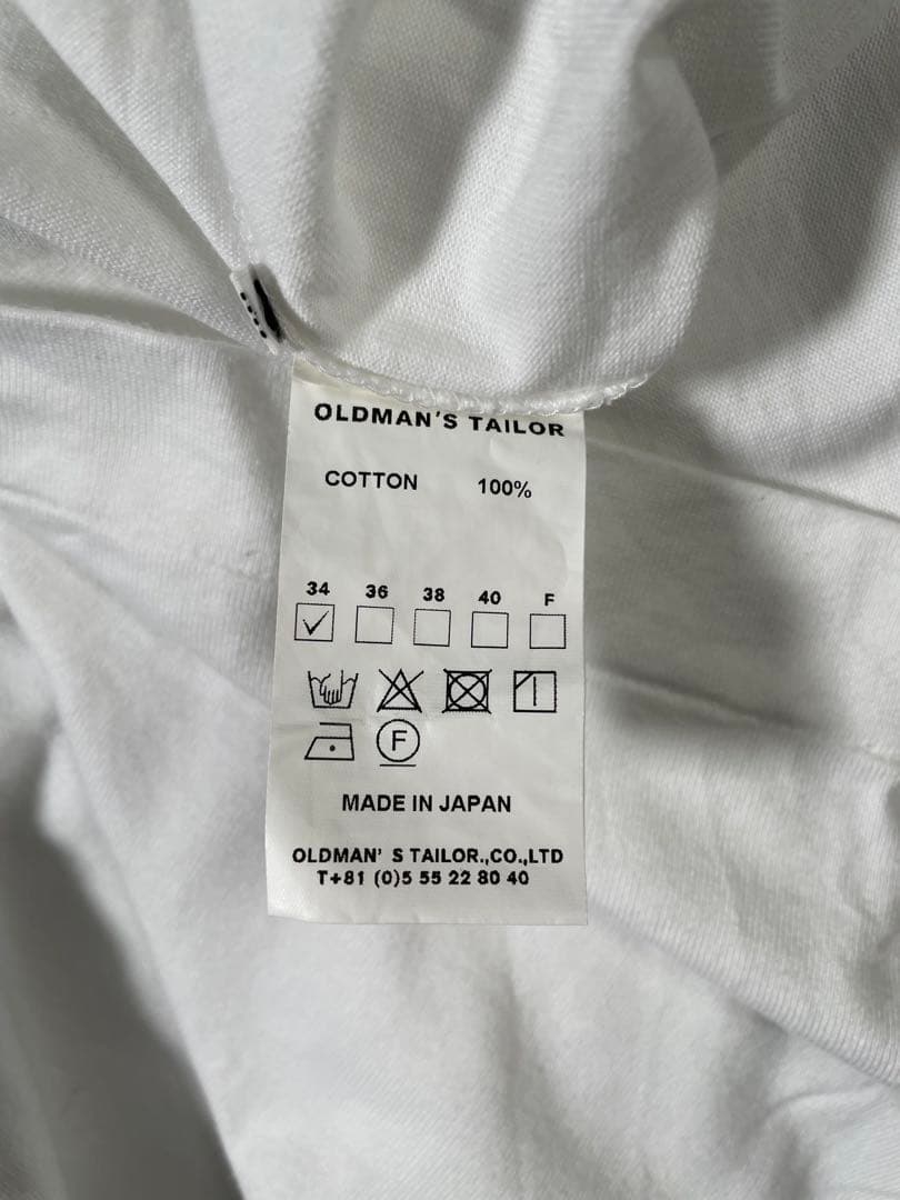 Oldman's Tailor ホワイト Tシャツ