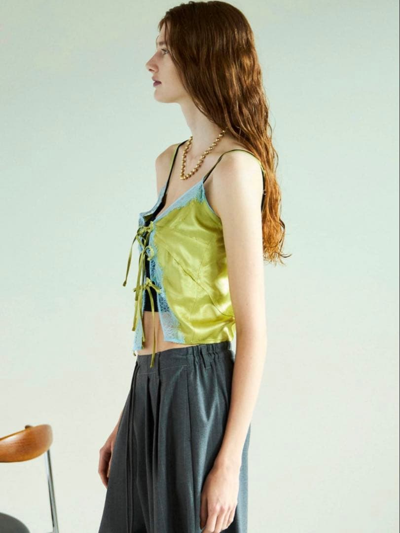 トップス LaceDocking Satin Camisole maisonspecial