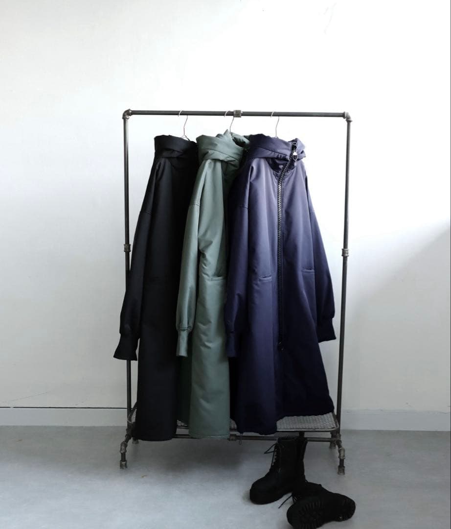 antiqua アンティカ ビックジッパーコート 新品　ダークパープル