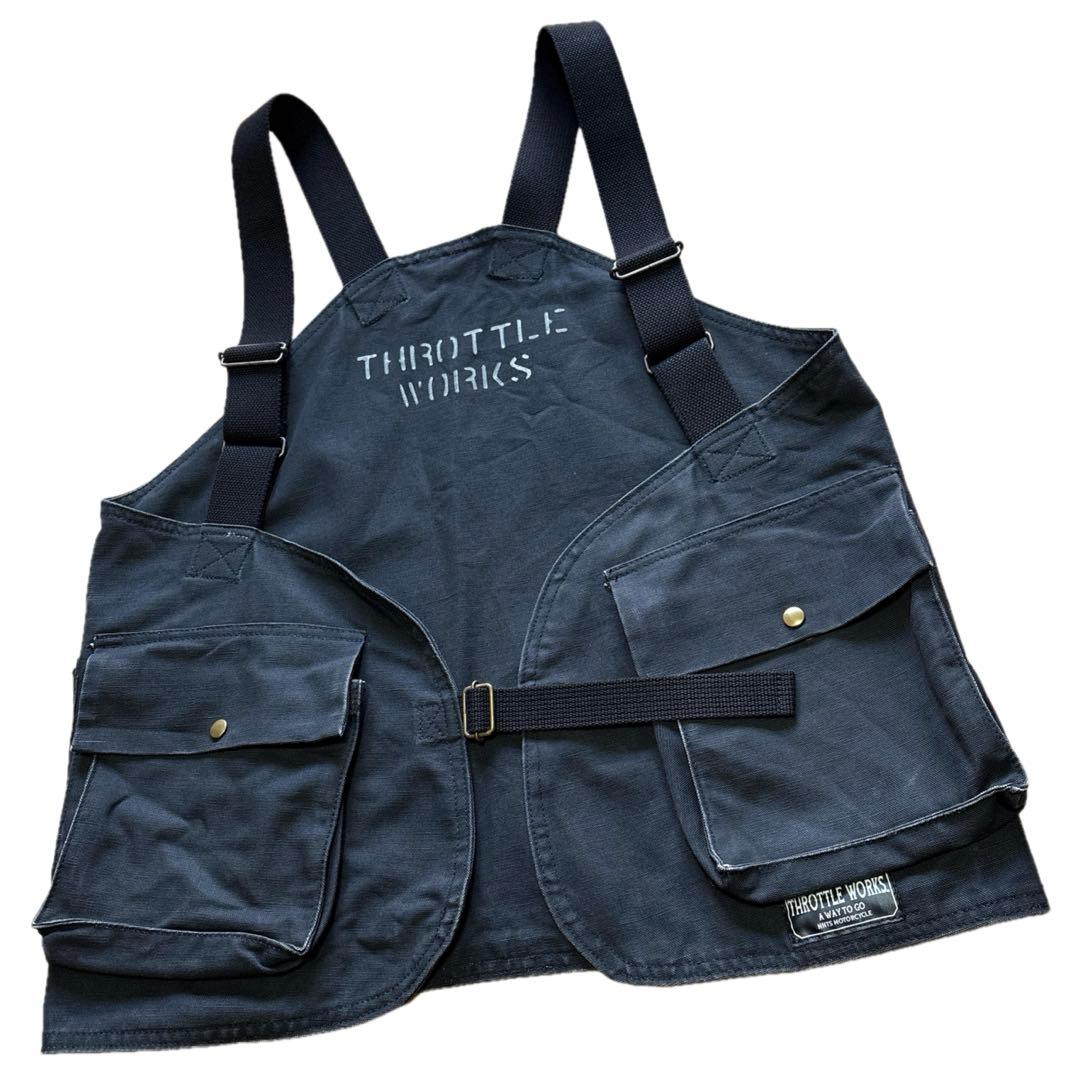 ユーティリティベスト THROTTLE WORKS スロットルワークス 黒 古着