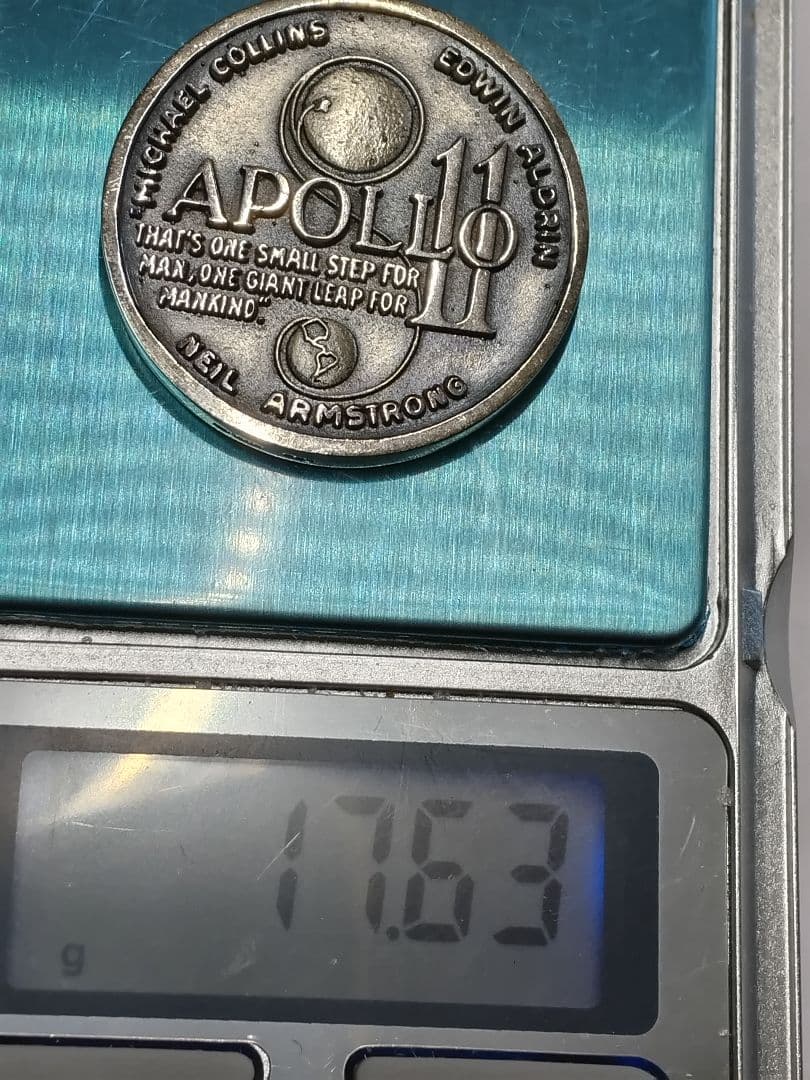 pn613 アポロ11号 月面着陸 メダル sterling silver