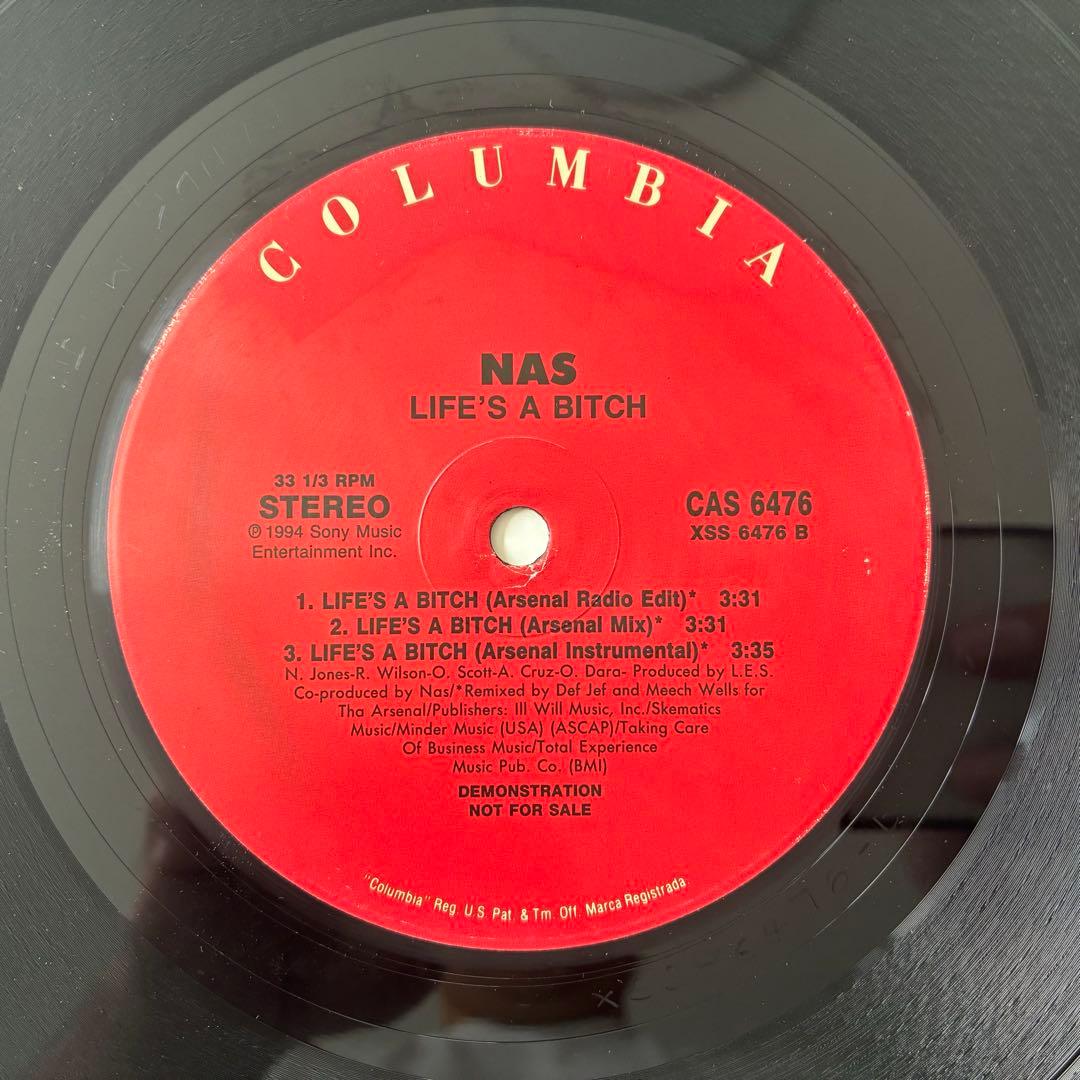 NAS LIFE'S A BITCH レコード　オリジナルプロモ盤
