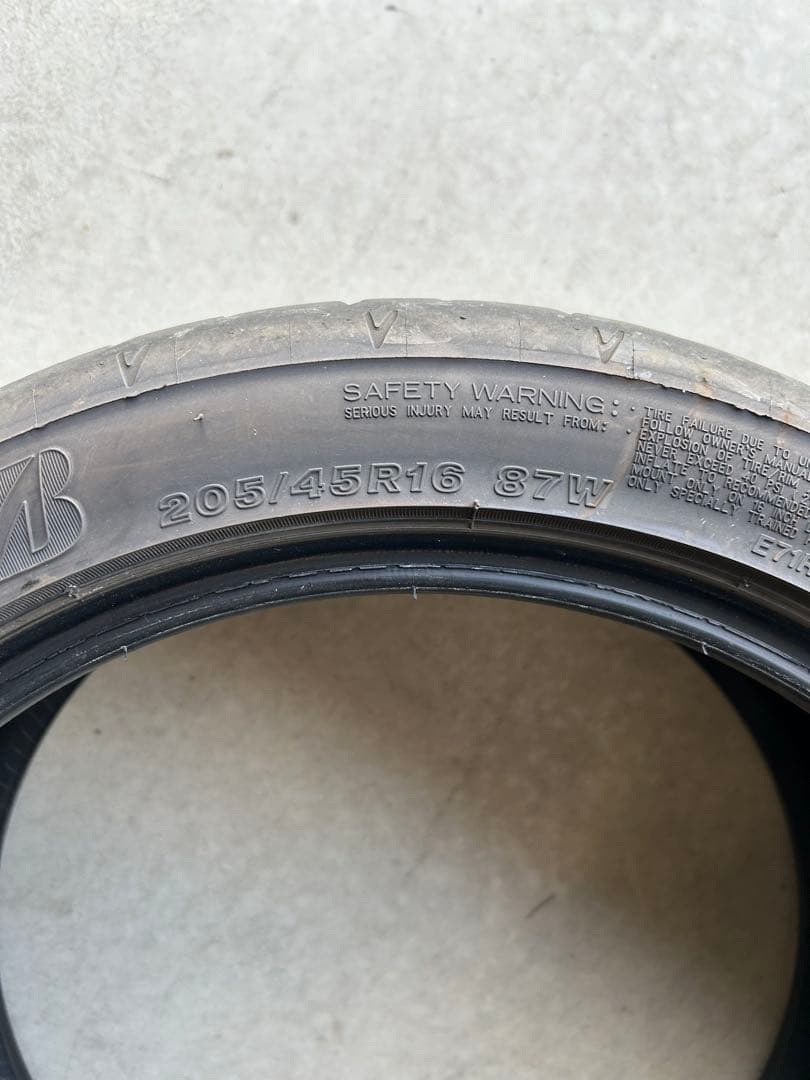 一本のみ　205/45R16 RE71RS ポテンザ　ブリヂストン