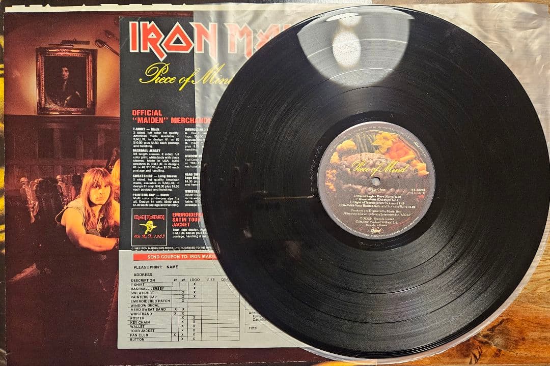 IRON MAIDEN Piece Of Mind 83年USオリジナル