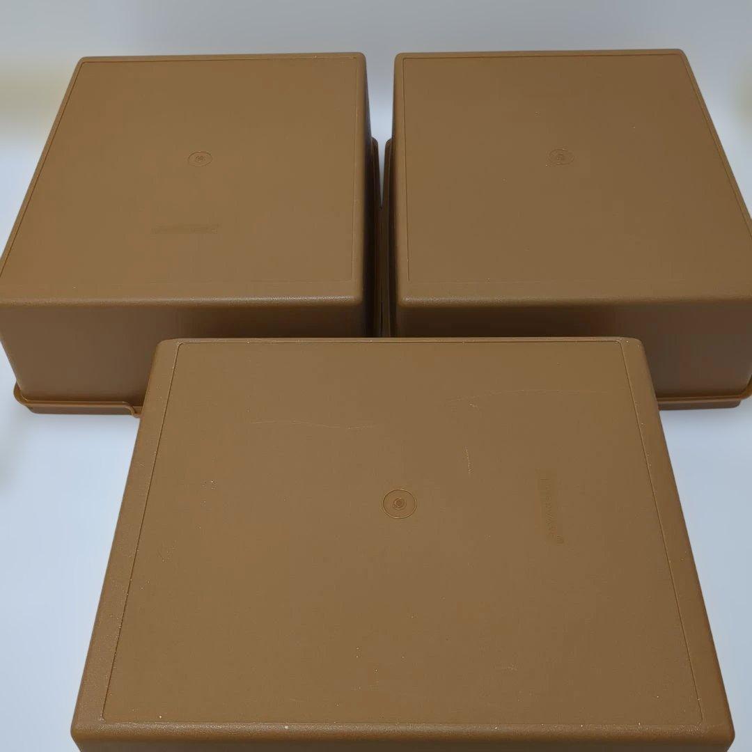【3個セット】人気色ブラウン　タッパーウェア　スーパーケース　衣装/収納ケース