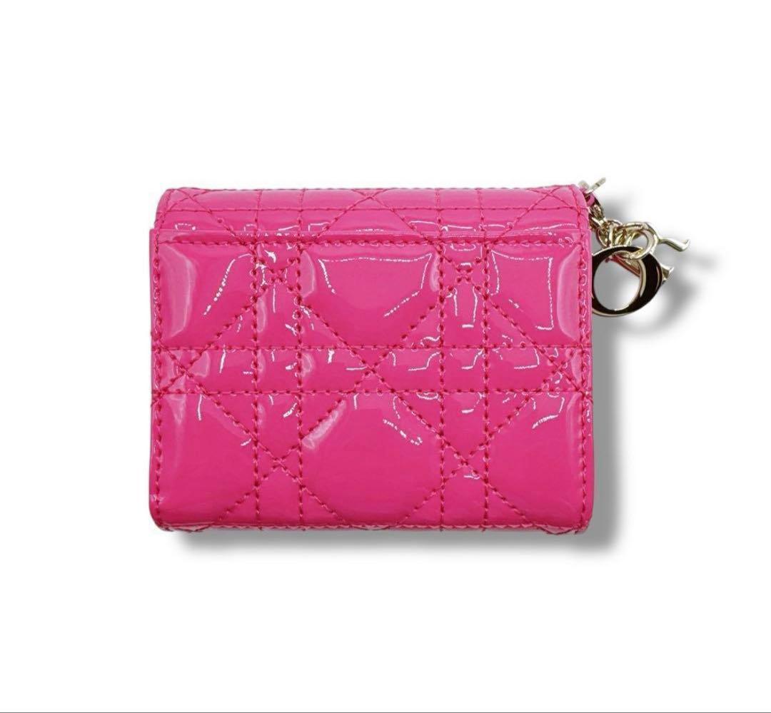 Christian Dior 財布　三つ折り　ピンク