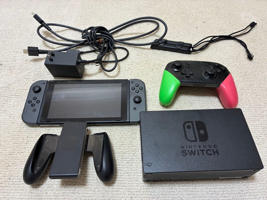 Nintendo Switch 本体 グレー 充電器付き