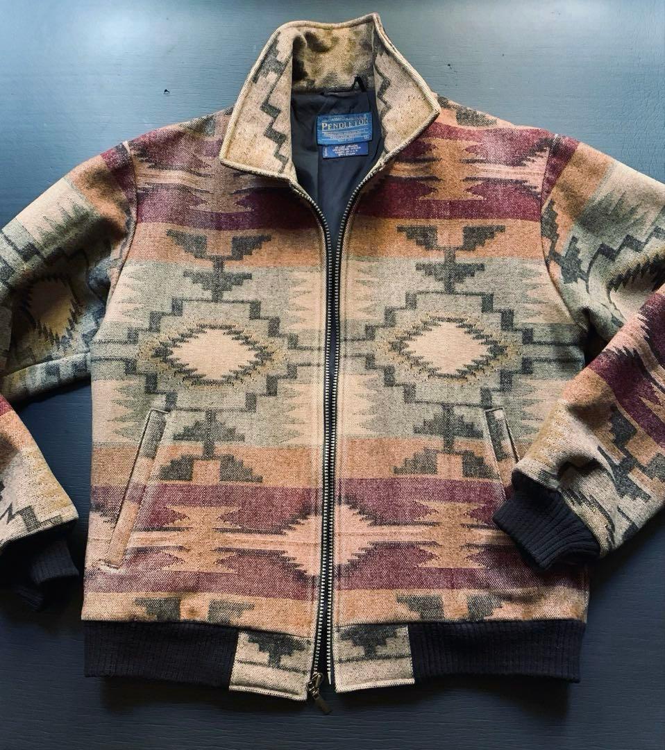 アメリカの良心！PENDLETON. シックなネイティブ柄　ブルゾン　USA製