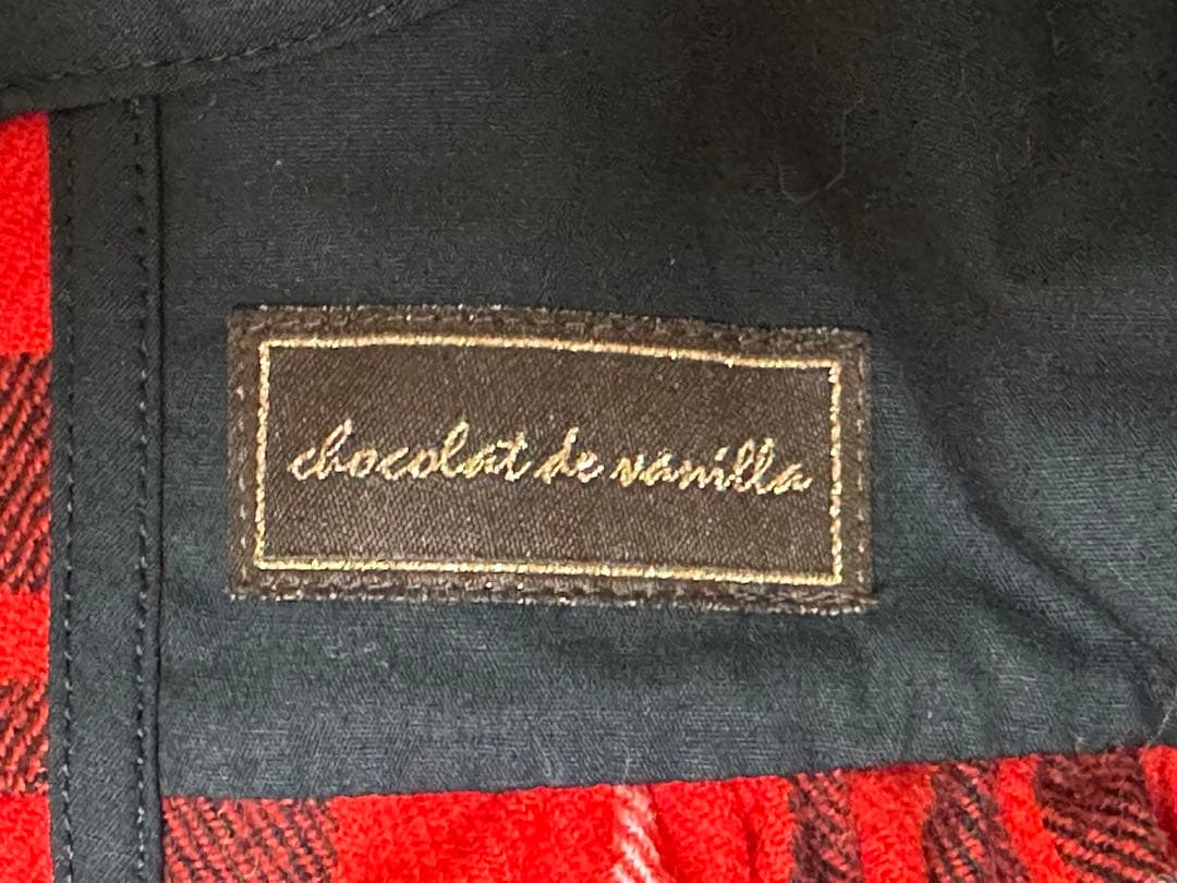 atelier gg chocolat de vanilla 赤チェックコート
