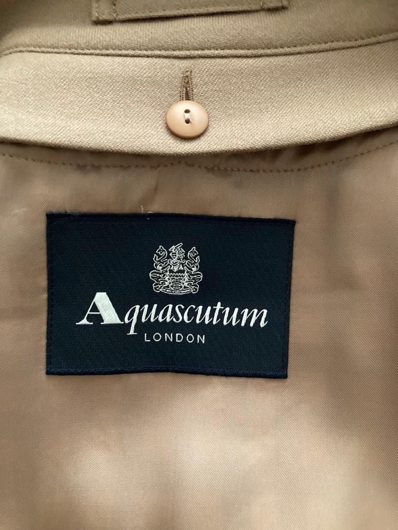 Aquascutum ベージュ ウール　トレンチコート　ロロピアーナ　ライナー
