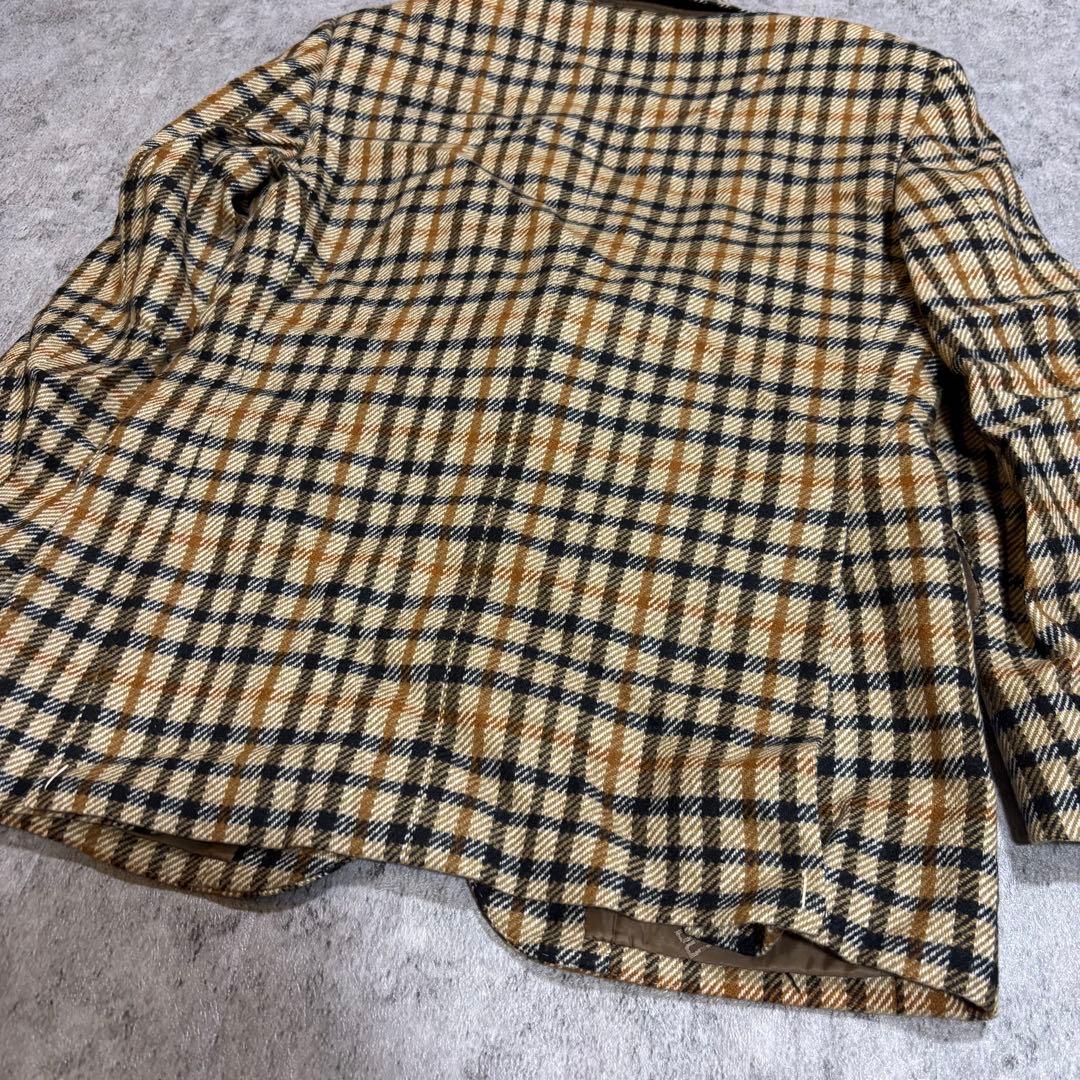 DAKS カシミヤ100% チェックテーラードジャケット 日本製 デッドストック