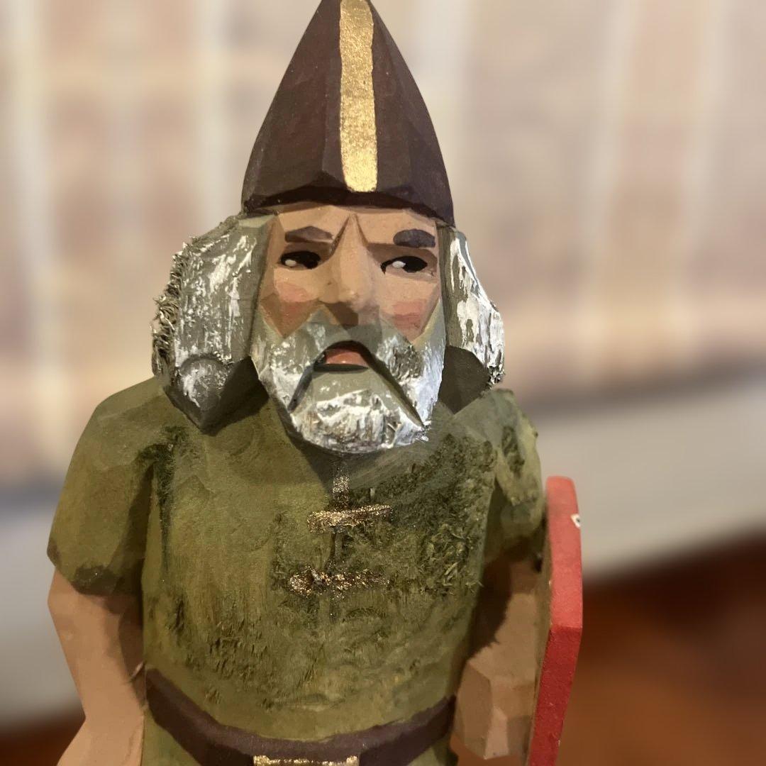 美品　ノルウェー　木彫　人形