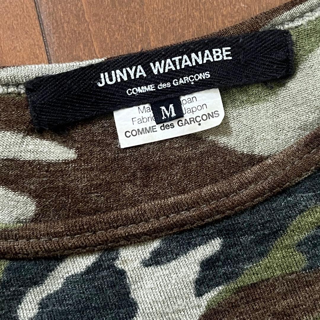 2010年製AW JUNYA WATANABE 迷彩柄 ウール七分丈Tシャツ M