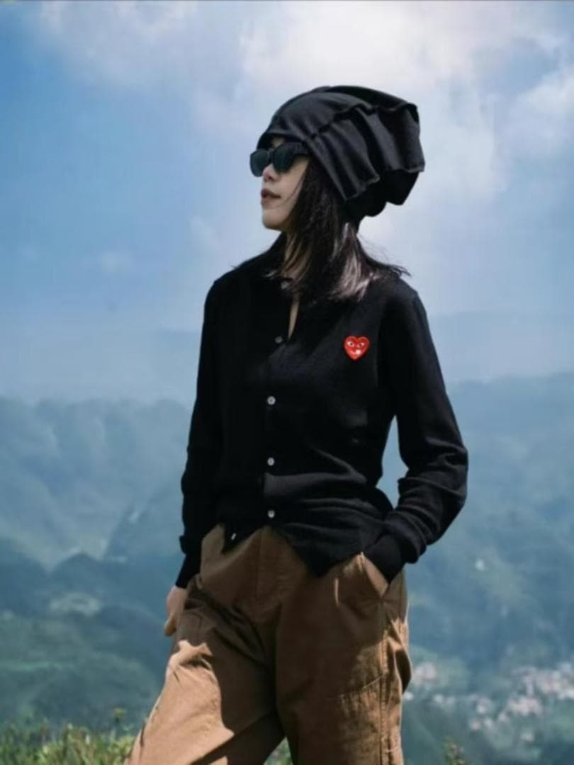 PLAY COMME des GARCONS カーディガンM-XL#21 黑
