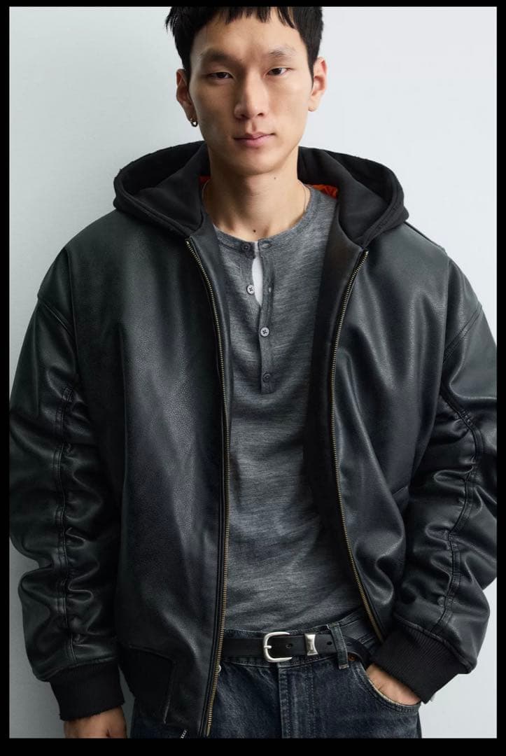ジャケット・アウター ZARA MA-1 FLIGHT LEATHER JACKET sold out