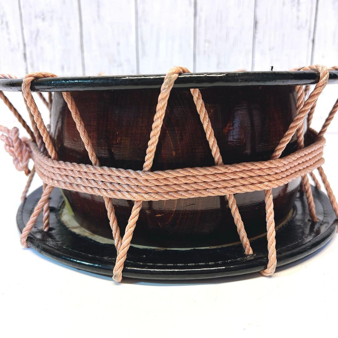 【良品】締め太鼓　30cm×15cm 打楽器　和太鼓