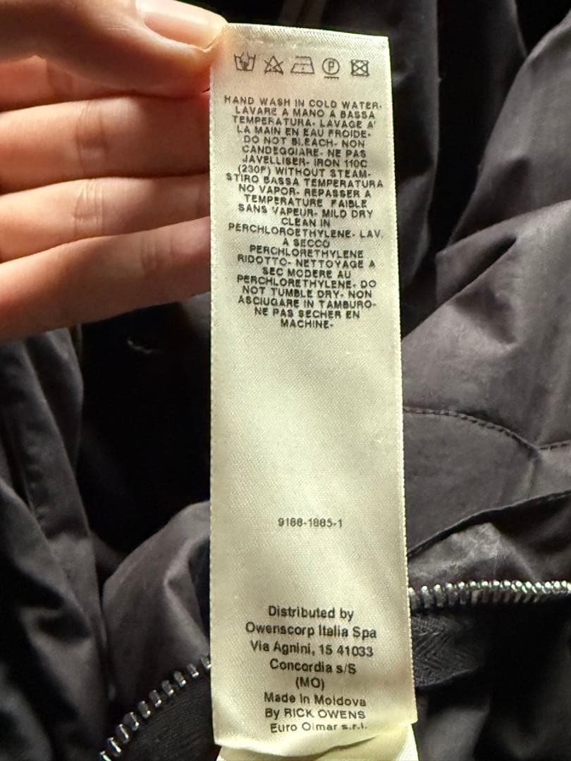 Rick Owens DRKSHDW/中綿 フィッシュテールパーカ