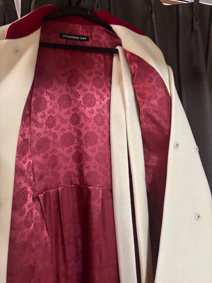 VIVIENNE TAM ロングコート　花柄刺繍ストーン