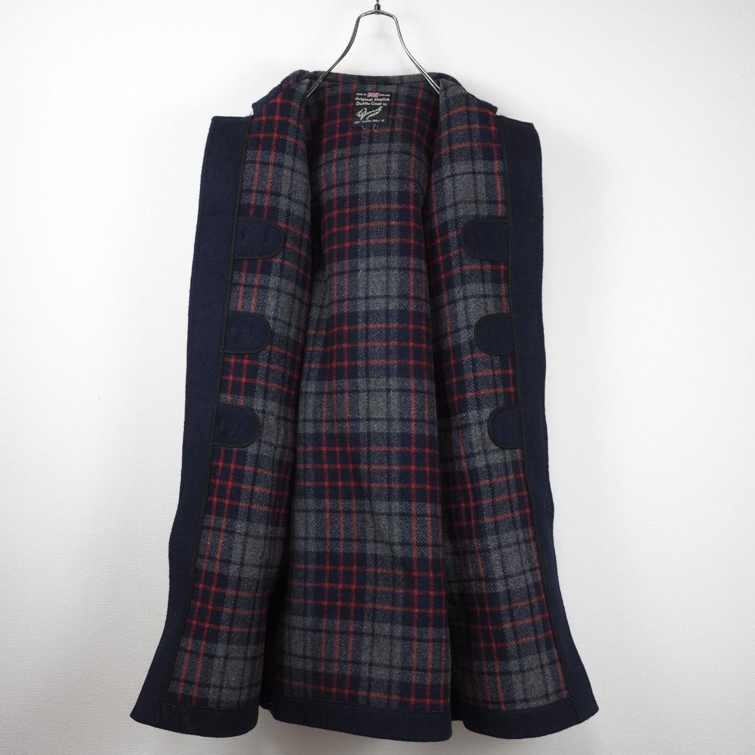 G4514*英国製☆GLOVERALL☆ウール☆ダッフルコート☆紺ネイビー