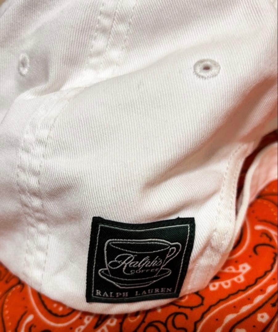 【POLO RALPH LAUREN】ラルフズコーヒーコットンCAP・ホワイト