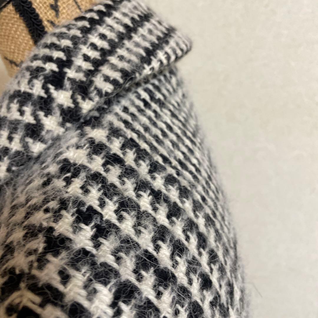 mackintosh philosophy コート　千鳥柄　白　黒