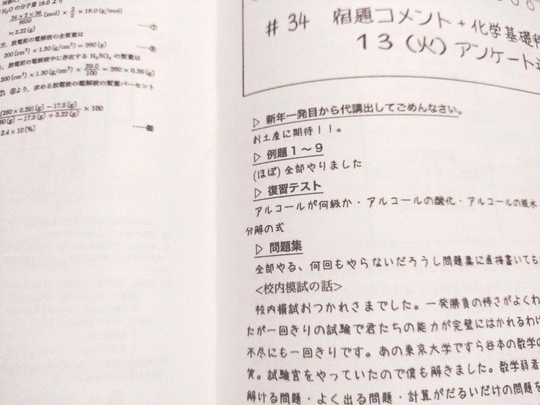 鉄緑会による高2化学冬期課題冊子集　問題と解説フルセット　駿台　河合塾　東進
