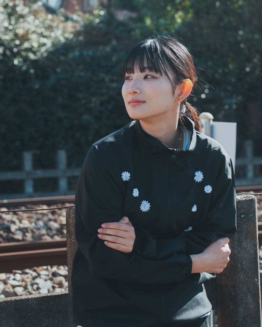 即配達星人様　花刺繍のライトジャケット　XL