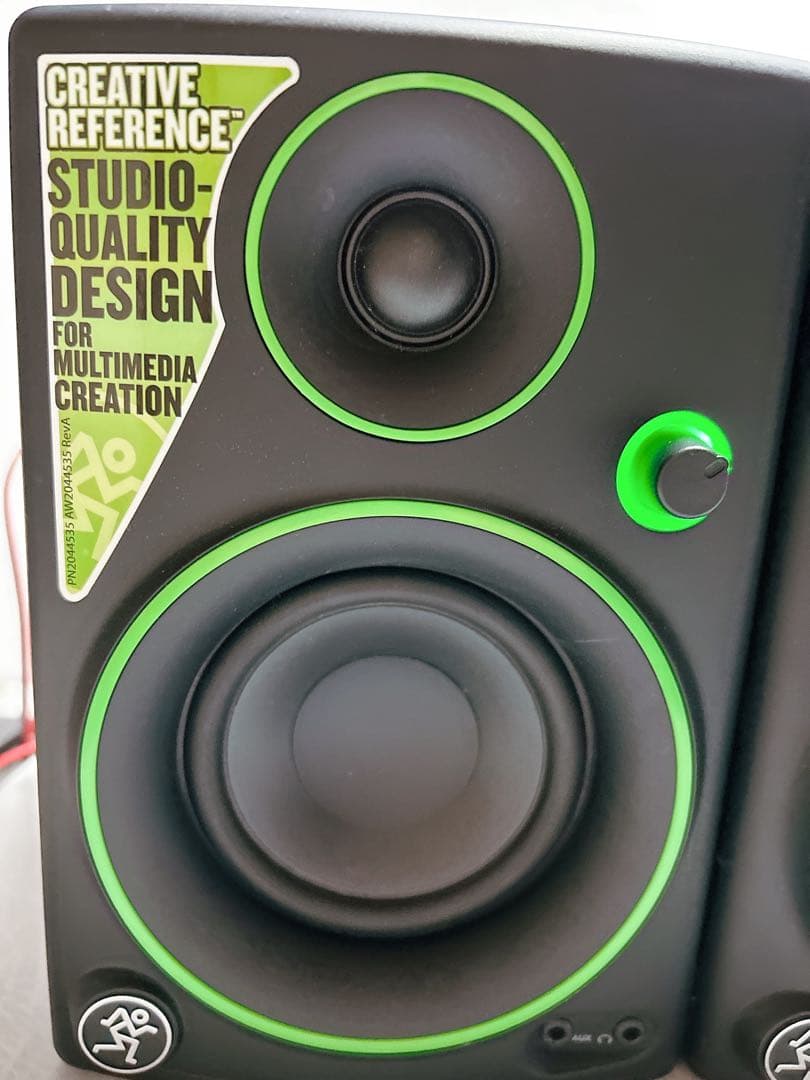 Mackie CR3 モニタースピーカー ブラック/グリーン 動作確認済み。