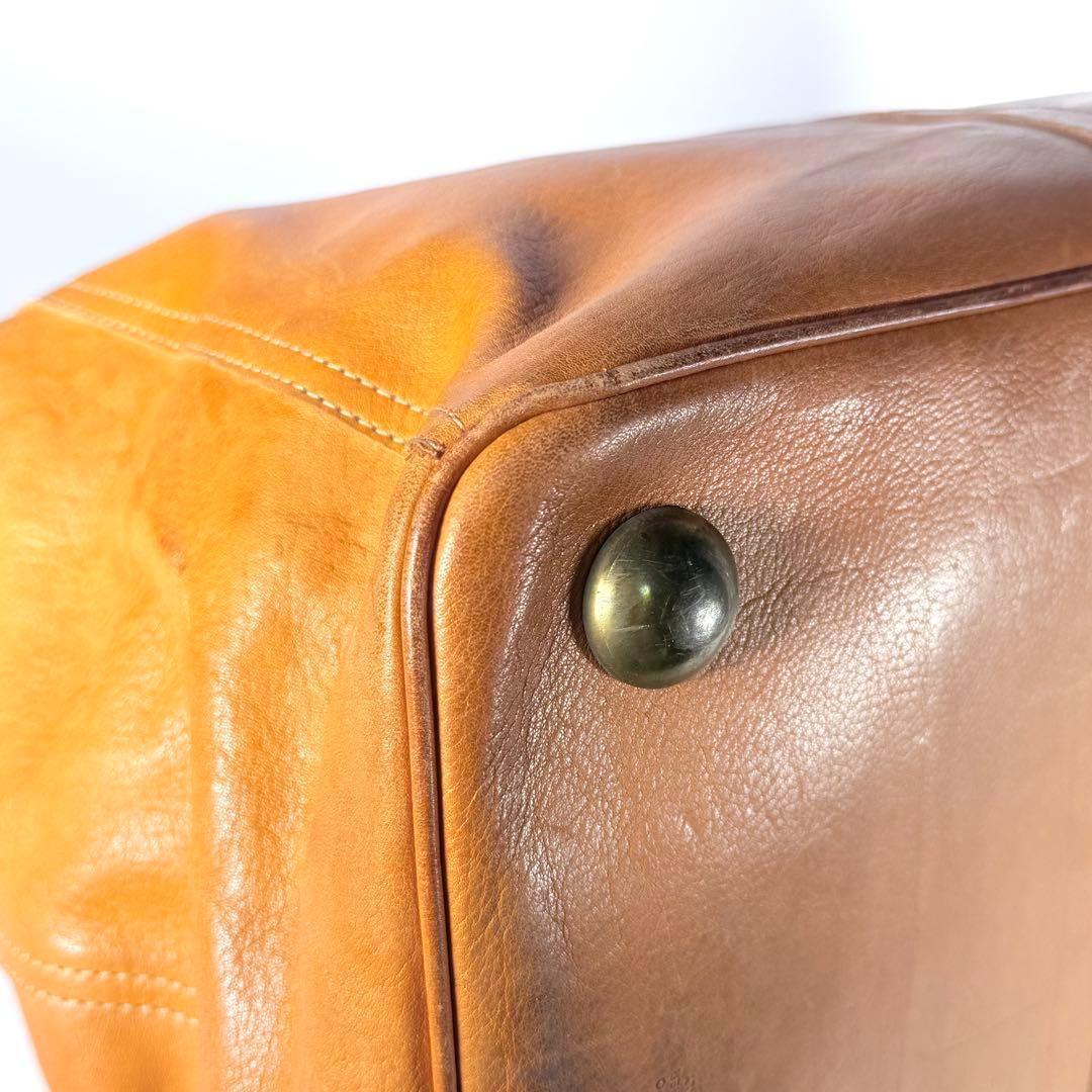 【良品】IL BISONTE イルビゾンテ　ボストンバッグ　ヌメ革　旅行用　刻印