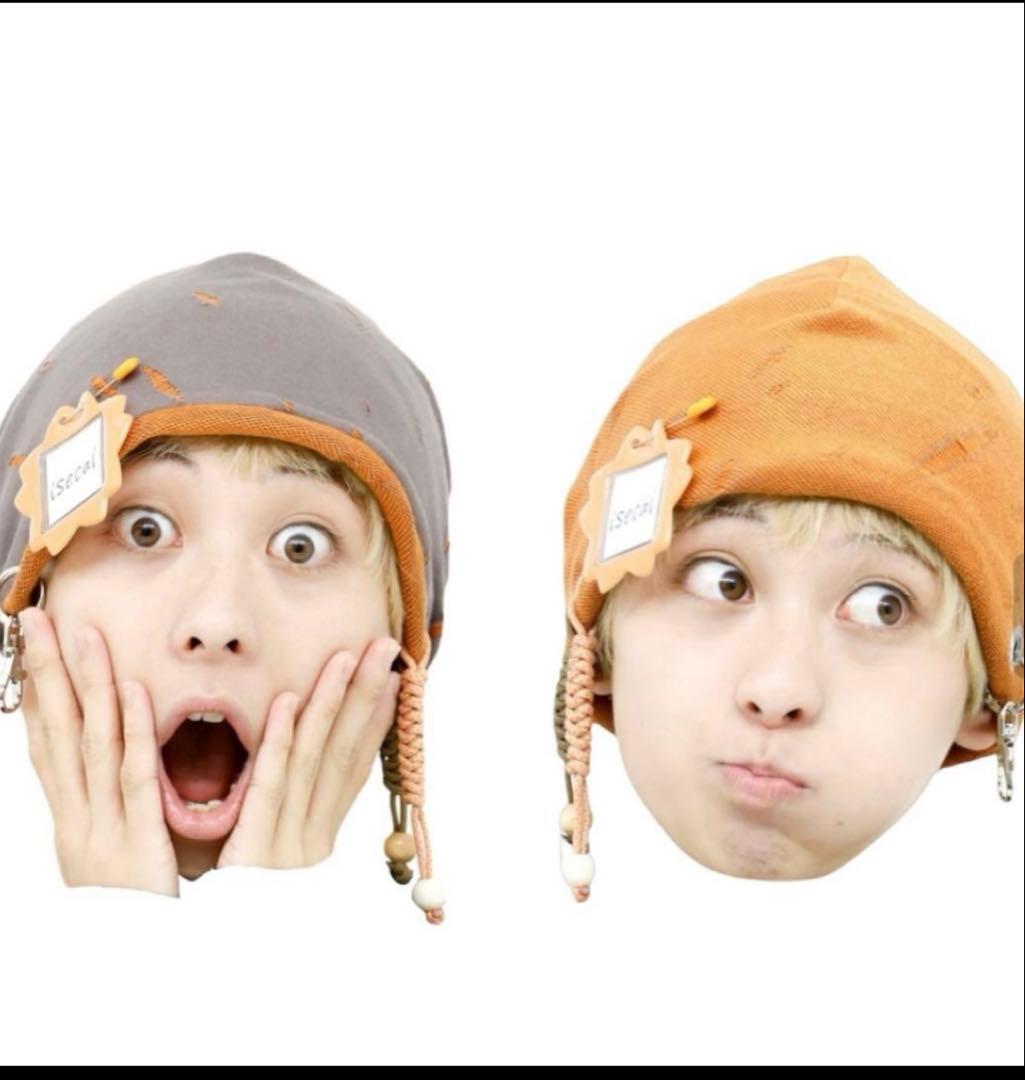 isecai Whimgy Beanie Gray× Orange