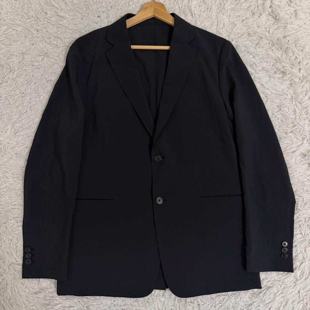 美品✨セオリー 近年モデル シアサッカー ジャケット 洗濯可能 ブラック系 40
