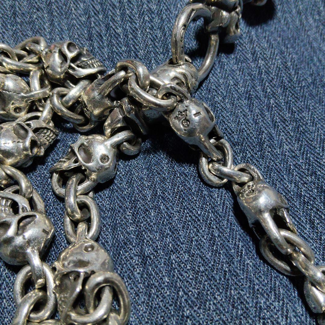 シルバー925　STERLING　スカルウォレットチェーン