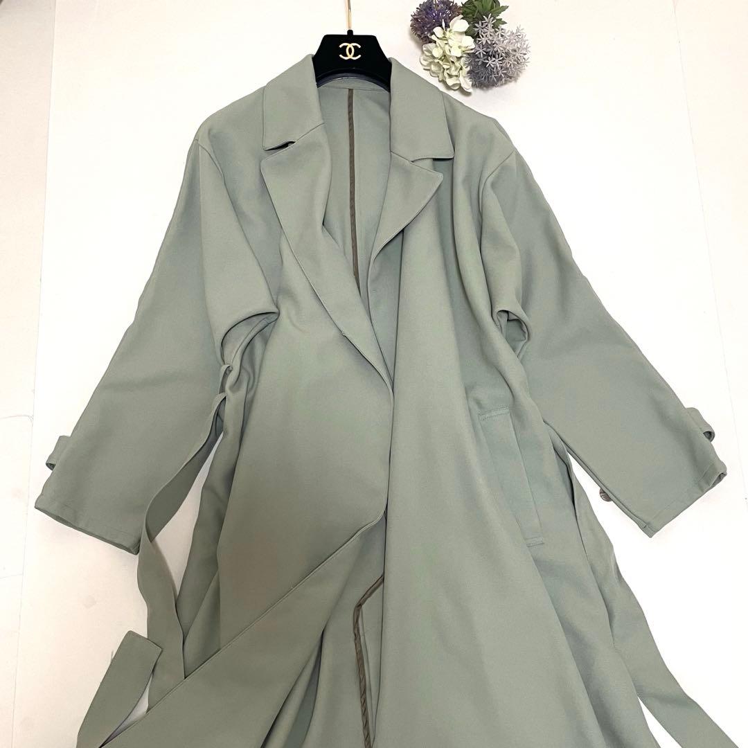 【新品未使用タグ付き】ナノユニバース LB.04トレンチコート グリーン フリー