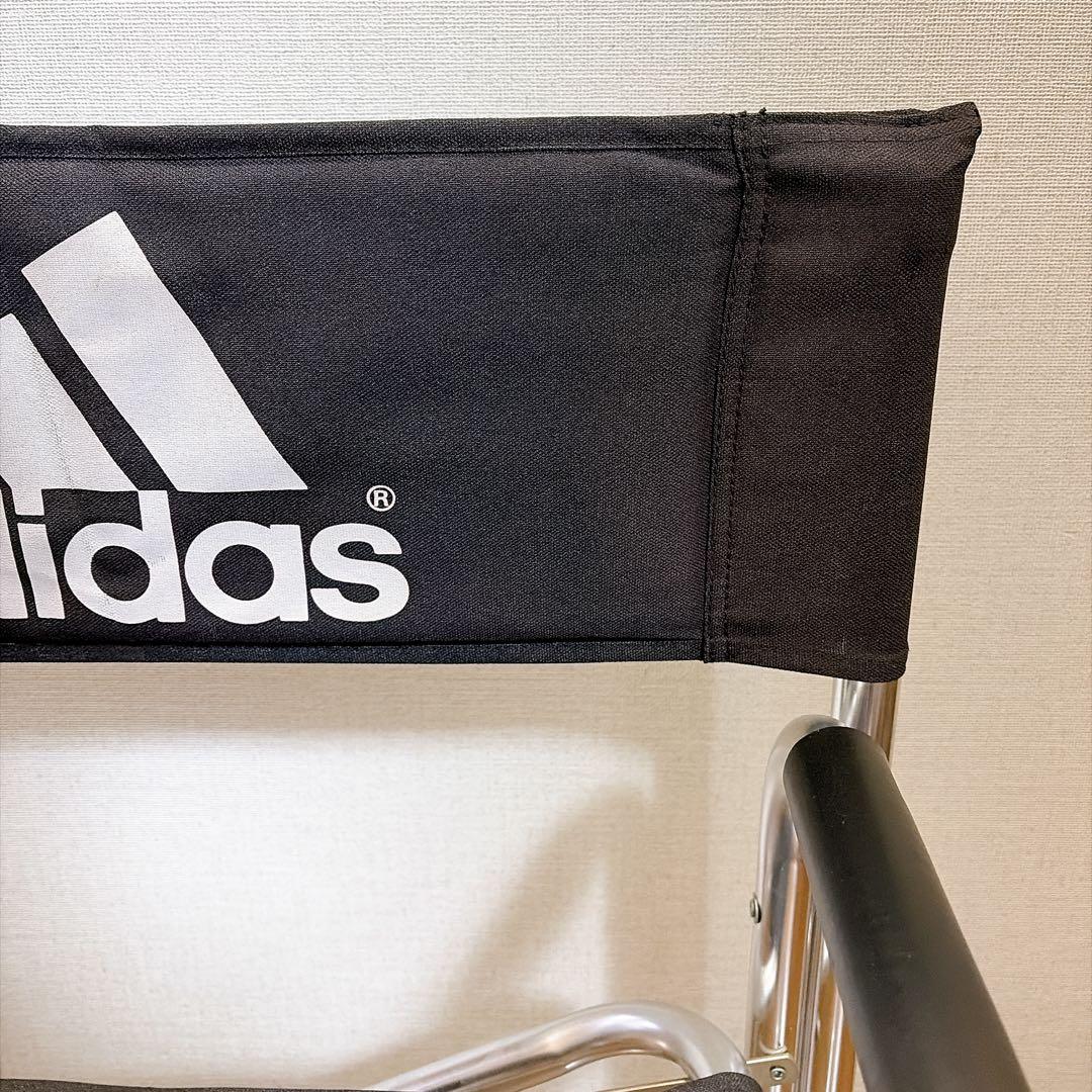 【希少】90s adidas 折りたたみチェア 黒 シルバー ディレクターチェア
