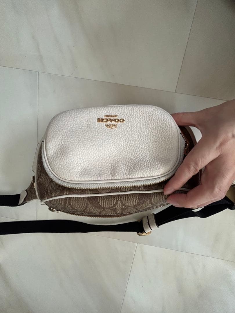 COACH ボディバッグ ブラウン ホワイト