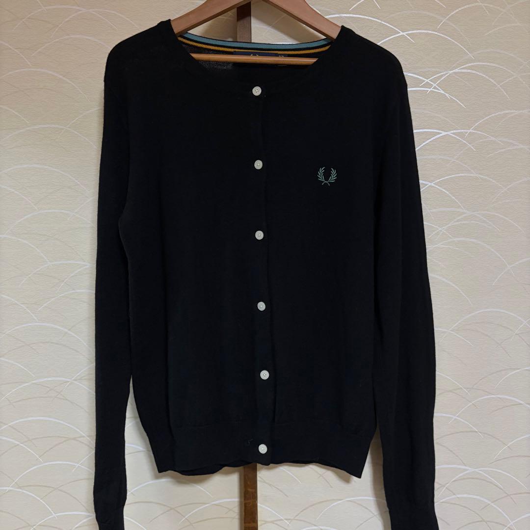フレッドペリー Tipped Crew Neck Cardigan