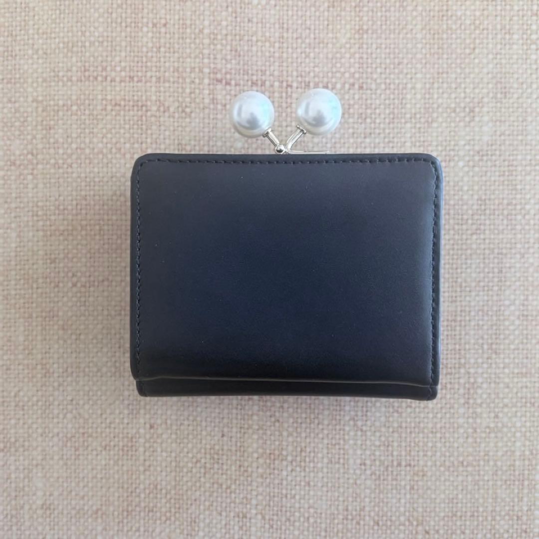 MARY QUANT マリークヮント ガマ口ウォレットブラック