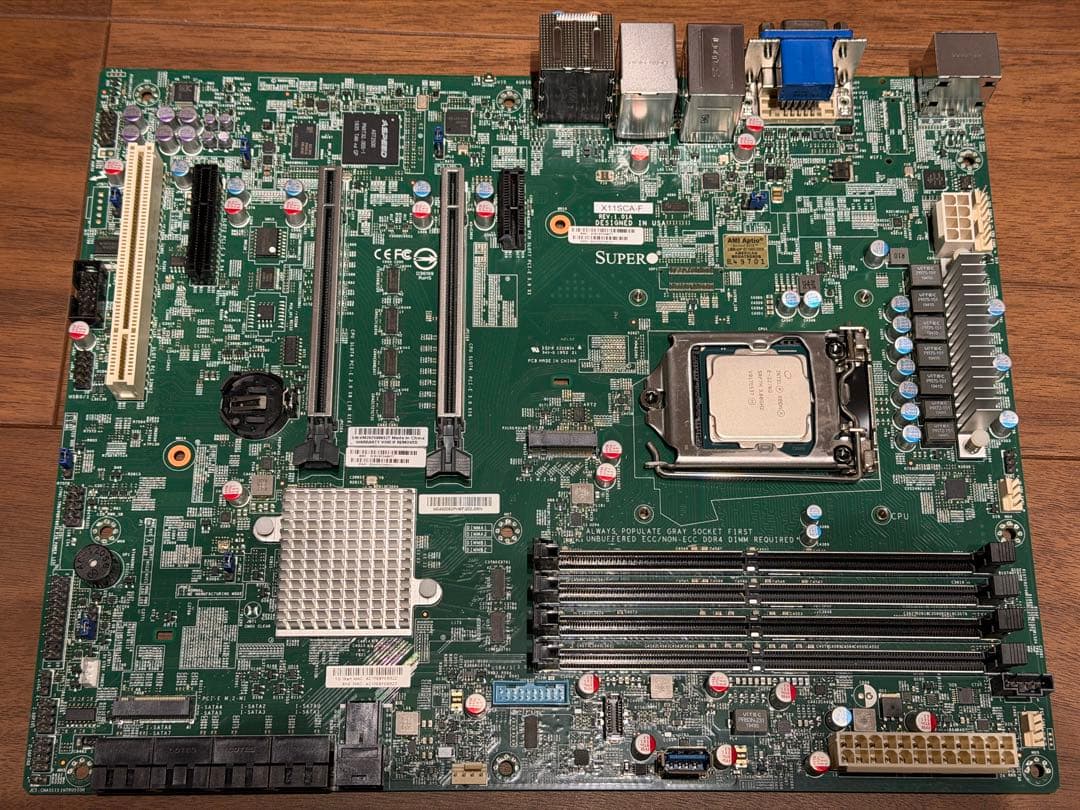 サーバー用マザーボード、CPU、DDR4 ECC 32GBメモリ　2組セット