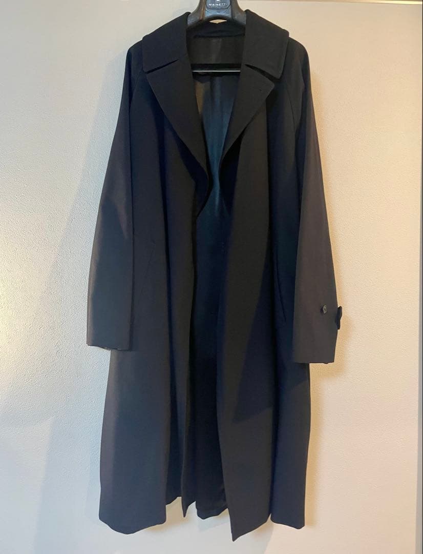 【美品】COMOLI 18AW ウールサージタイロッケンコート ネイビー 3