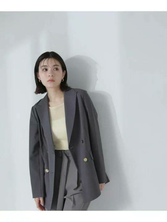 NATURAL BEAUTY BASIC　ダブルブレストジャケット　金ボタン