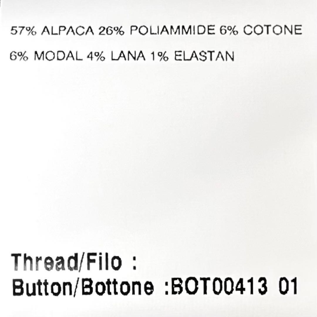 未使用級 LARDINI アルパカ六者混 グレンチェック アンコンジャケット M
